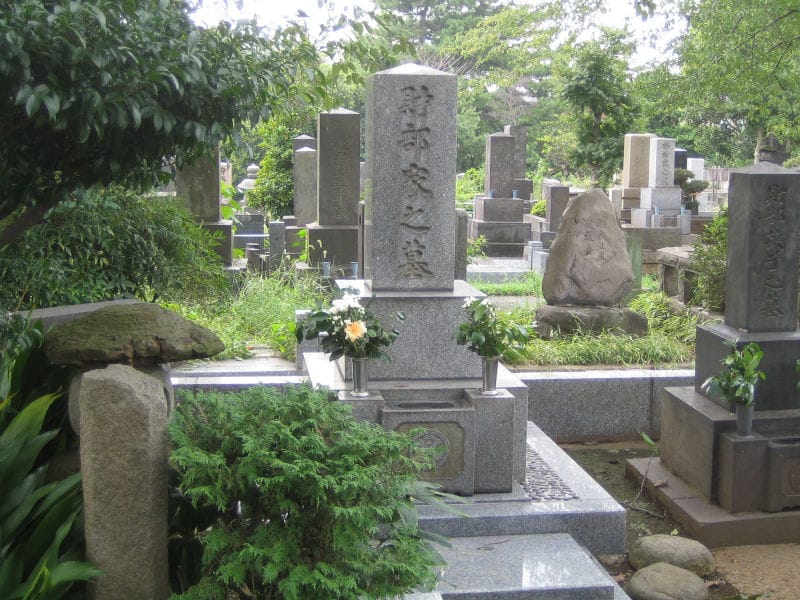 Lápidas en un cementerio de Tokio Lápidas en un cementerio de Tokio